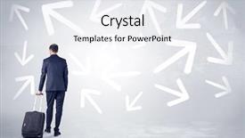  Presentation with solar pannel back ground - Colorful PPT layouts enhanced with confusion free - businessman with back walking away backdrop and a  colored foreground