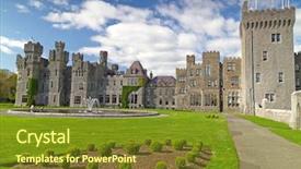  Presentation with abstract gardens - Theme with cong - ashford castle and gardens background and a tawny brown colored foreground