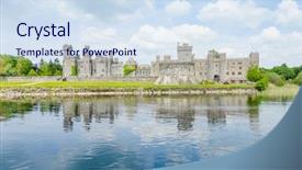  Presentation with ireland - Beautiful slides featuring cong - ashford castle ireland backdrop and a sky blue colored foreground