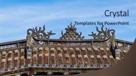  Presentation with dragon - Presentation consisting of cong - dragon fountain at the back background and a light blue colored foreground