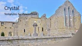  Presentation with ireland - Amazing presentation theme having cong abbey ireland backdrop and a light blue colored foreground