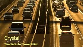  Presentation with traffic congestion - Amazing presentation having congested - heavy morning city traffic congestion backdrop and a tawny brown colored foreground