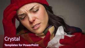  Presentation with race - PPT theme with congested - sick mixed race woman wearing background and a wine colored foreground