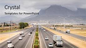 Presentation with cape town - Colorful PPT layouts enhanced with congested - topdown view of a highway backdrop and a light gray colored foreground