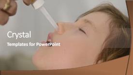  Presentation with mom and newborn - Slide deck having congested nose mom applying nose background and a coral colored foreground