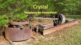  Presentation with mining equipment - Beautiful slides featuring congrad - abandoned mining equipment backdrop and a tawny brown colored foreground
