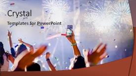  Presentation with celebrations - Cool new presentation with congrat s - crowd watching fireworks - new backdrop and a light blue colored foreground