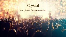  Presentation with fireworks on chinese new year - Audience pleasing presentation design consisting of congrats - colorful fireworks and crowd celebrating backdrop and a cream colored foreground
