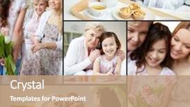  Presentation with grandma - Cool new theme with congratulating her grandma and mother backdrop and a coral colored foreground