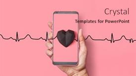  Presentation with congratulation - Cool new presentation theme with congratulation-card-with-gypsum-hearts backdrop and a coral colored foreground