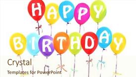  Presentation with pink and white balloons - Presentation having successful student looking at camera while carrying out task or preparing for seminar background and a sky blue colored foreground