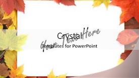  Presentation with congratulation - Presentation design having congratulation red orange - colorful frame of fallen autumn background and a white colored foreground