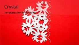  Presentation with vintage rose old paper - PPT theme consisting of congratulation red orange - vintage christmas postcard with true background and a red colored foreground