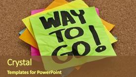  Presentation with bulletin board - Cool new PPT layouts with congratulations - way to go compliment backdrop and a tawny brown colored foreground