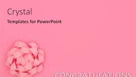  Presentation with congratulations - Presentation theme having congratulations-for-birth background and a light gray colored foreground