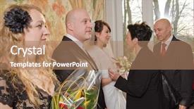  Presentation with congratulations - Presentation design consisting of congratulations for newlyweds background and a coral colored foreground