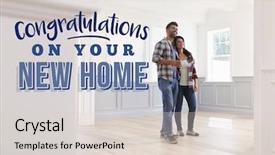  Presentation with new home - Amazing presentation theme having congratulations on your new home backdrop and a lemonade colored foreground