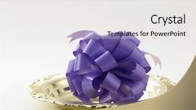  Presentation with opening ceremony - PPT layouts consisting of congraturation - opening ceremony concept- purple ribbon background and a white colored foreground