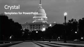 Presentation with congress - Slide deck featuring congress - united states capitol at night background and a gray colored foreground