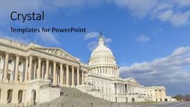  Presentation with congress - Amazing PPT theme having congress - washington dc - capitol building backdrop and a teal colored foreground