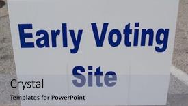  Presentation with voting - Cool new presentation with congressman - early voting site sign backdrop and a  colored foreground