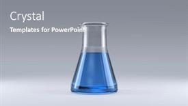  Presentation with solution - PPT theme with conical-flask-with-solution-close background and a gray colored foreground