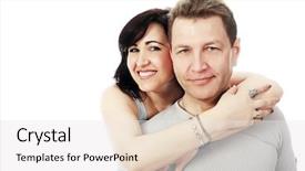  Presentation with married couple - Cool new presentation design with conjoint - portrait of a happy married backdrop and a white colored foreground
