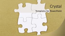  Presentation with together puzzle pieces - PPT layouts featuring como conservatory in saint paul background and a light blue colored foreground