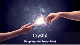  Presentation with spark - Beautiful slide deck featuring connect god - two male hands reaching towards backdrop and a navy blue colored foreground