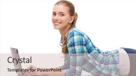  Presentation with happiness - Presentation theme enhanced with connect love - happiness technology internet and people background and a soft green colored foreground