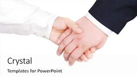  Presentation with lovers - Colorful presentation theme enhanced with connected-hands-of-two-young backdrop and a white colored foreground