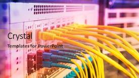  Presentation with port security - Amazing slide set having connected to an optic port backdrop and a yellow colored foreground