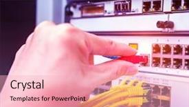  Presentation with servers - Presentation theme enhanced with connected to servers in datacenter background and a lemonade colored foreground