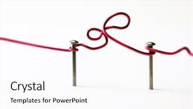  Presentation with internet communication - Presentation design featuring connected with red wire tangle background and a white colored foreground