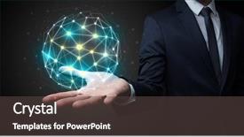  Presentation with cannabis global - Cool new presentation theme with connected world - businessman in suit holding global backdrop and a dark gray colored foreground