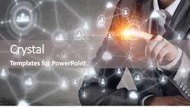  Presentation with connected world - Audience pleasing slides consisting of connected world - creating wireless technologies mixed media backdrop and a gray colored foreground