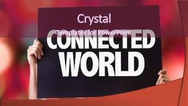  Presentation with connected world - Colorful presentation enhanced with connected world card with bokeh backdrop and a tawny brown colored foreground