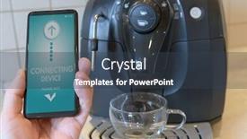  Presentation with iot smart home - Colorful slides enhanced with connecting-coffee-machine-with-smart backdrop and a tawny brown colored foreground
