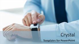  Presentation with connecting people - Audience pleasing slides consisting of connecting devices - business technology and people concept backdrop and a  colored foreground