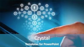  Presentation with connecting - Cool new presentation with connecting devices - close up of human hand backdrop and a  colored foreground