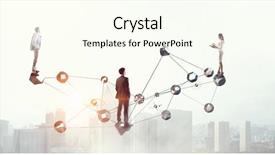  Presentation with business networking - Colorful PPT theme enhanced with connecting ideas - networking and connectivity in business backdrop and a cream colored foreground