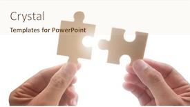  Presentation with solutions business - Presentation theme consisting of connecting-jigsaw-puzzle-business-solutions background and a lemonade colored foreground