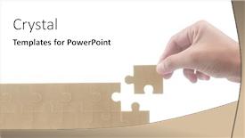  Presentation with solutions business - Slide set with connecting-jigsaw-puzzle-business-solutions background and a white colored foreground