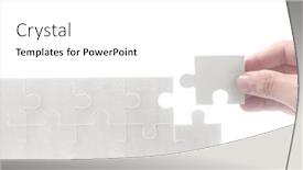  Presentation with solutions business - PPT theme featuring connecting-jigsaw-puzzle-business-solutions background and a white colored foreground