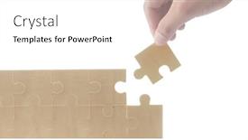  Presentation with solutions business - Presentation featuring connecting-jigsaw-puzzle-business-solutions background and a white colored foreground