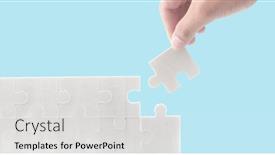  Presentation with solutions business - PPT layouts having connecting-jigsaw-puzzle-business-solutions background and a light gray colored foreground