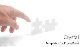  Presentation with solutions business - Presentation design with connecting-jigsaw-puzzle-business-solutions background and a white colored foreground