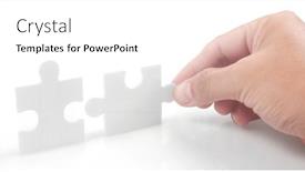  Presentation with solutions business - PPT theme featuring connecting-jigsaw-puzzle-business-solutions background and a white colored foreground