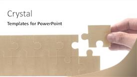  Presentation with solutions business - PPT theme enhanced with connecting-jigsaw-puzzle-business-solutions background and a white colored foreground