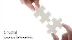  Presentation with solutions business - Slides enhanced with connecting-jigsaw-puzzle-business-solutions background and a white colored foreground